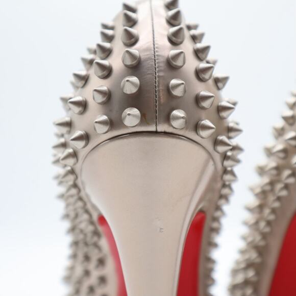 Christian Louboutin Vendome Peep Toe Spiked Platform Pumps Size 41 - Picture 10 of 11